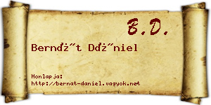 Bernát Dániel névjegykártya