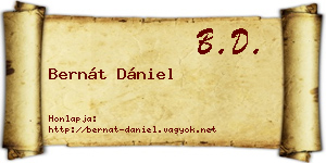 Bernát Dániel névjegykártya